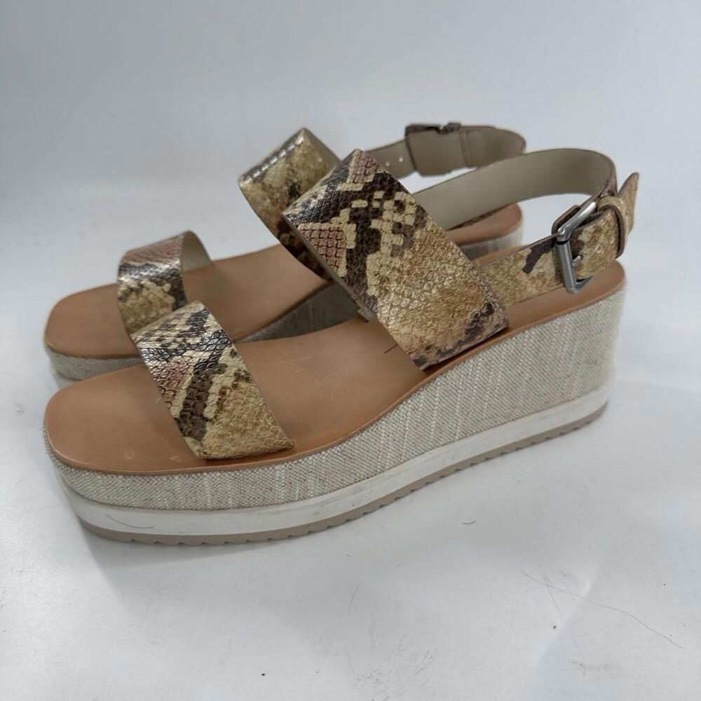 Dolce Vita Womens Platform Sandals Idrah  Dark Sand Wedge Size 10